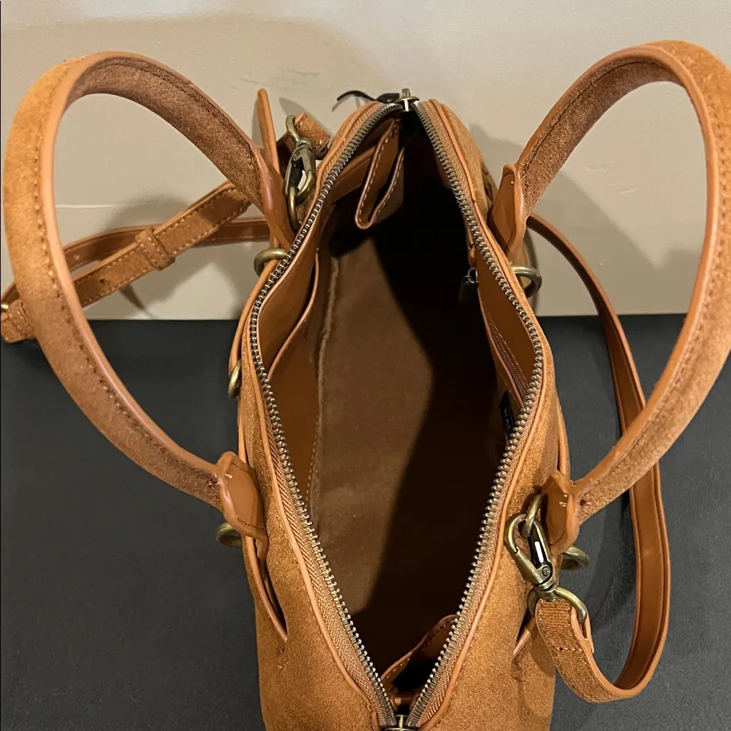 Rachel Zoe | Faux Suede Satchel w/ Crossbody Strap - Image 12