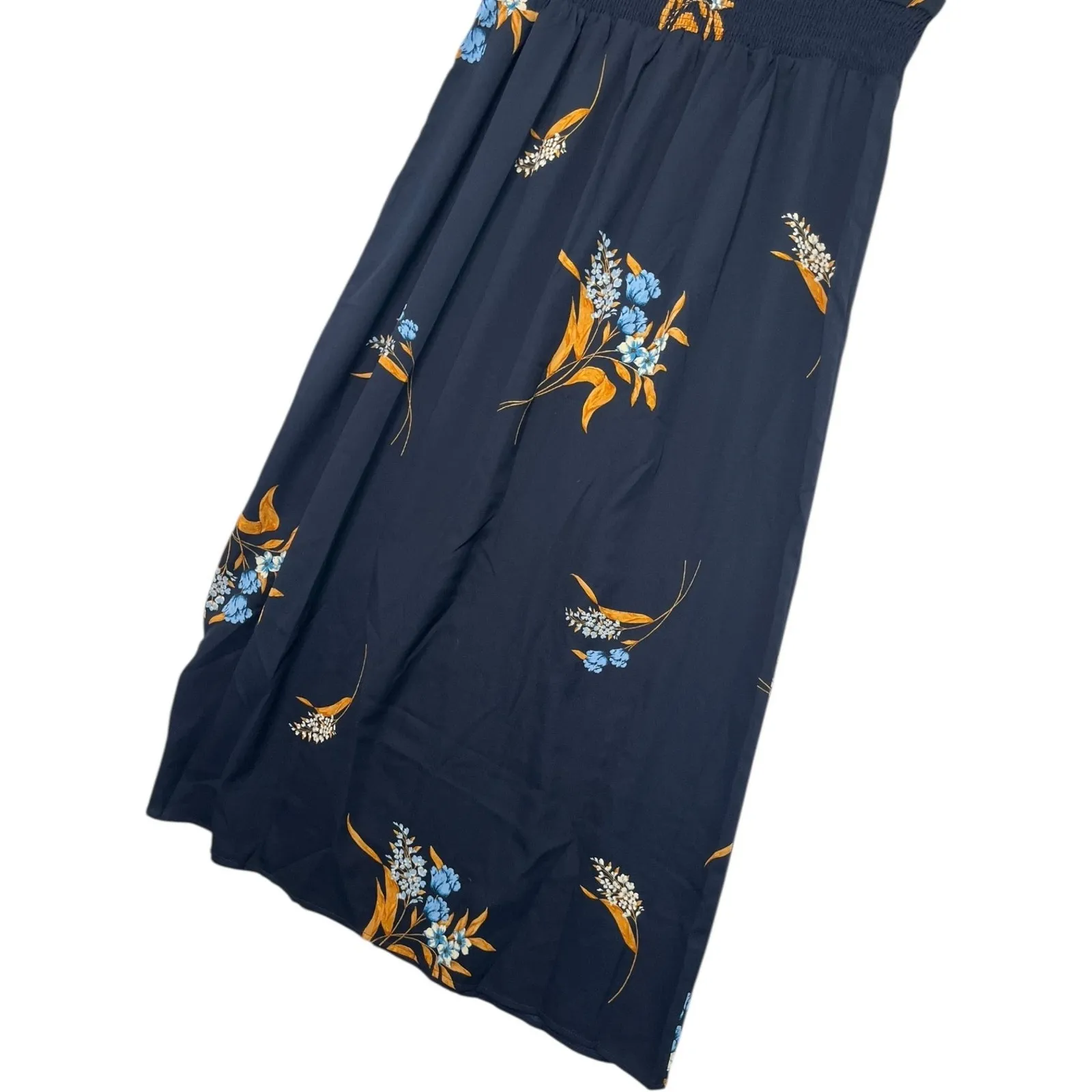 New Baltic Born Eleanor Midi Dress Womens Large Blue Floral Fit Flare Boho Chic - Image 6