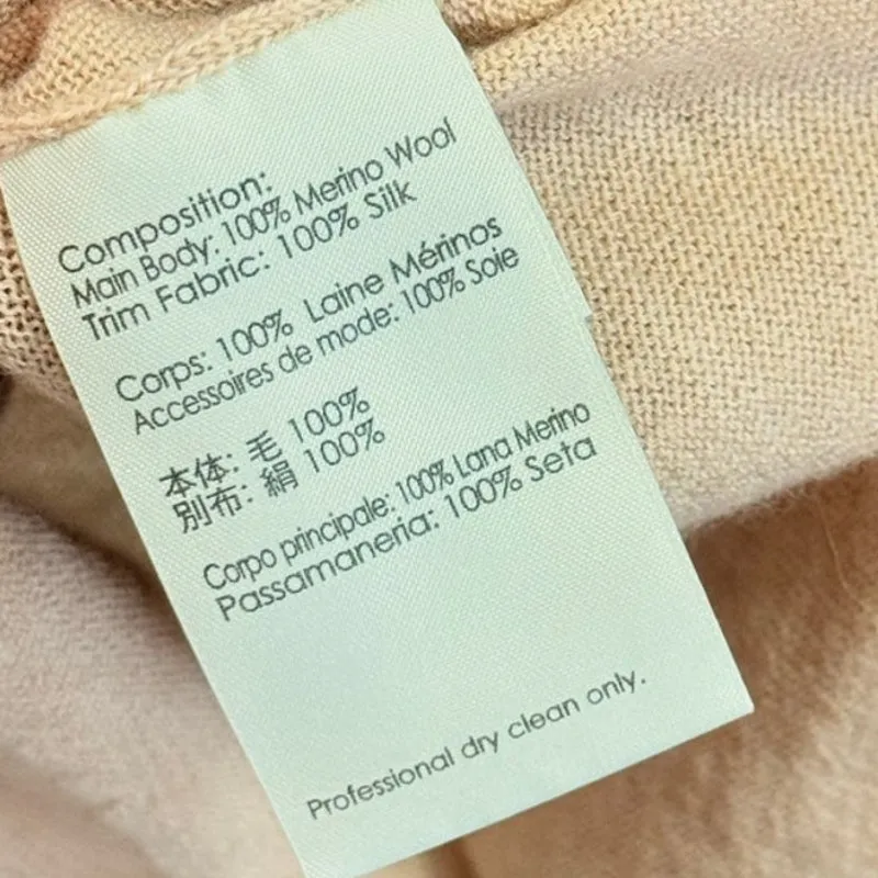 3.1 Phillip Lim Beige‎ Double Layer Shoulder Wool Silk Blend Sweater Soft Cozy - Image 4