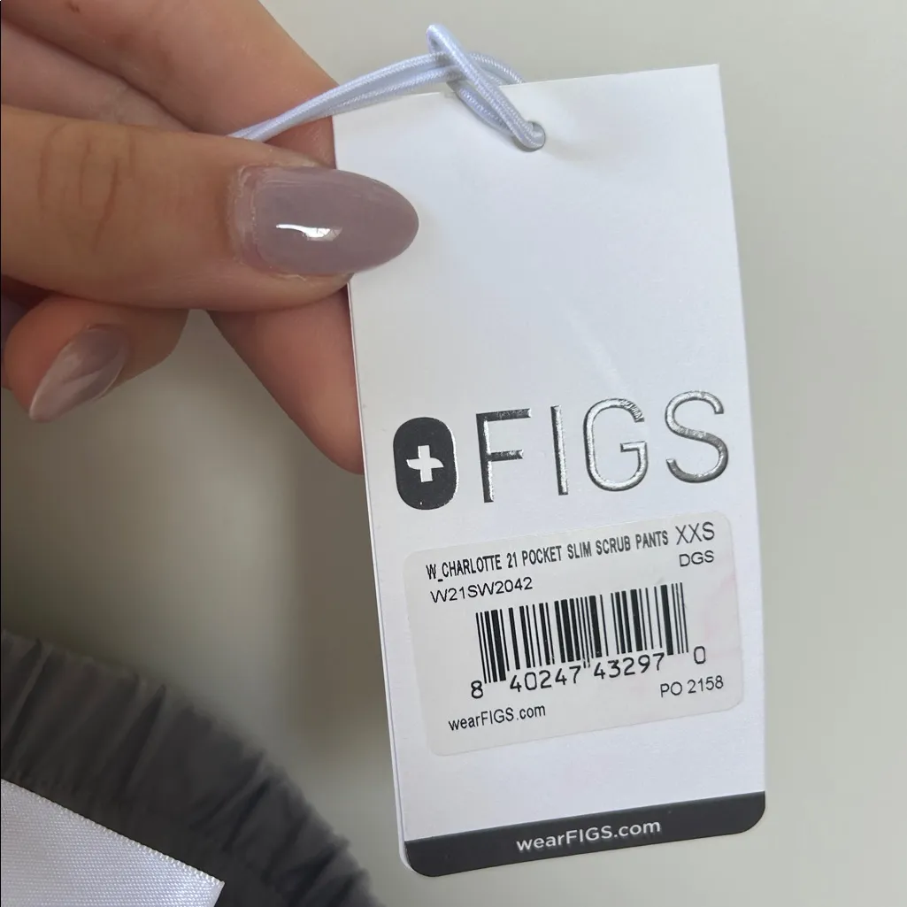 Figs Charlotte 21 Pocket Slim Scrub Pants in Dark Space Gray Size XXS NWT - Image 7