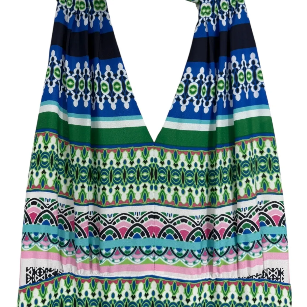 NWT Eliza J Scarf Print Chiffon Maxi Dress Size 2 Vacation Feminine Colorful - Image 10