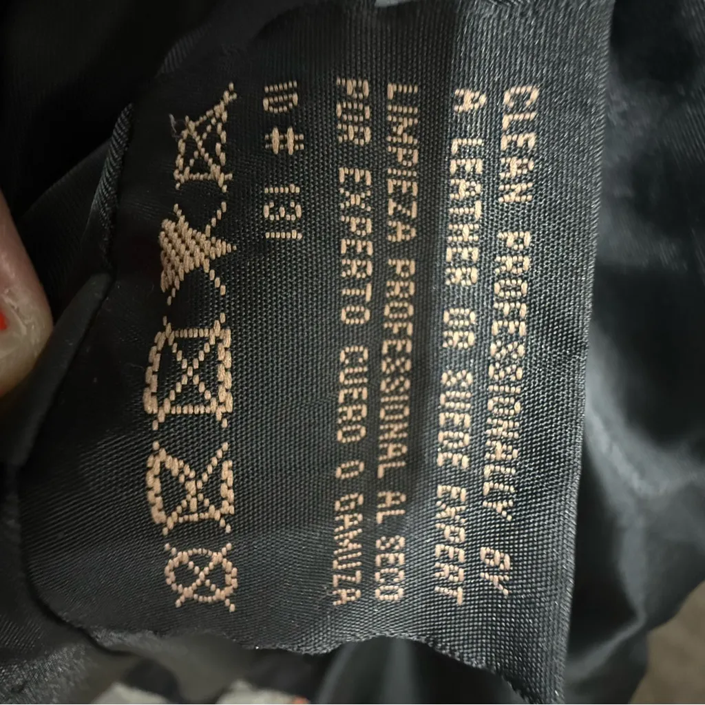 Siena Elegant Black Quilted Leather Jacket Vintage Size 16 - Image 11