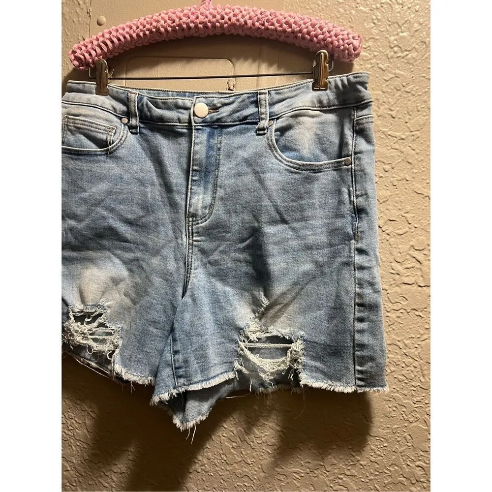 A Beautiful Soul Today Is Your Day Blue Jeans Shorts Woman’s Size 14 - Image 2