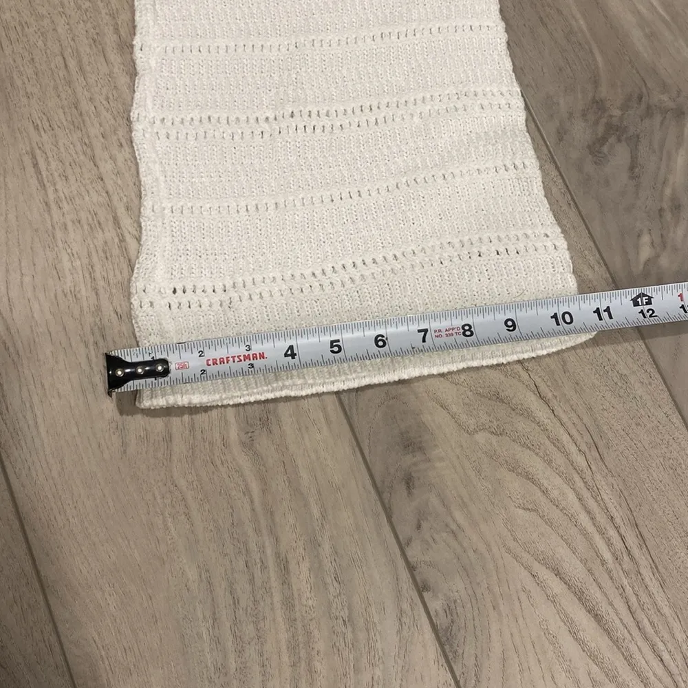 L*Space Ivory Knit Pants Marbella Crocheted Cover-Up Pants, 100% Cotton SizeM - Image 11