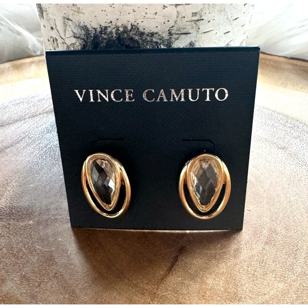 NWT Vince Camuto Crystal Oval Stud Earrings - Image 5