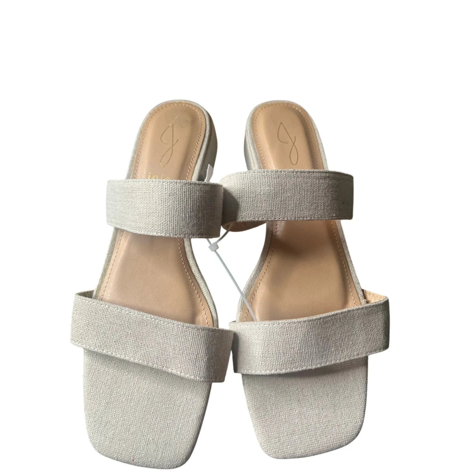Joie Nolita Cream Metallic Linen 2 Straps Sandals Size 10 - Image 3