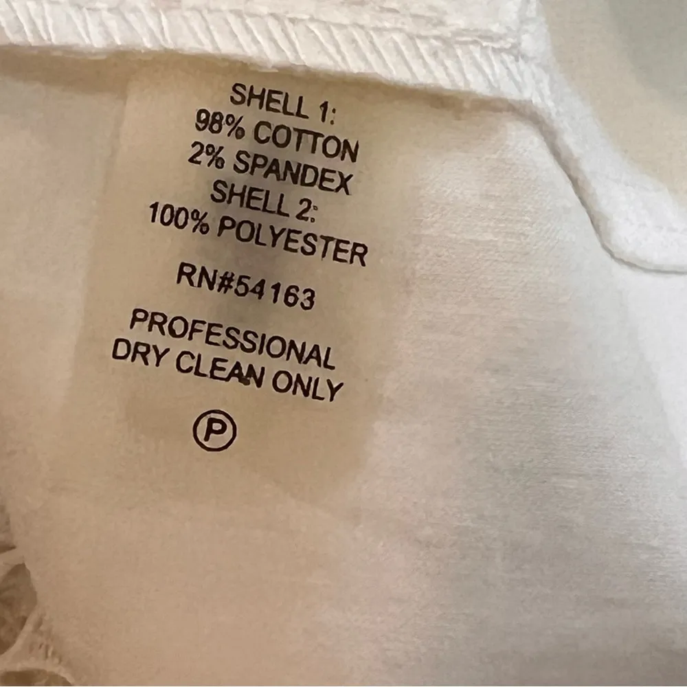 CALVIN KLEIN white dress crisp cotton size 8 sleeveless zipper back. - Image 8