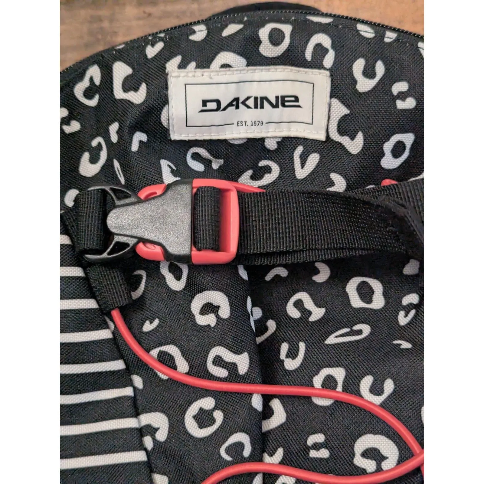 Dakine Grom 13L Backpack Leopard Print Stripe Gorpcore Skate School Bag - Image 3