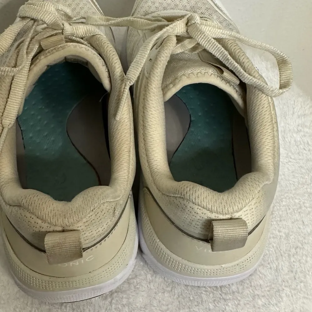 Vionic Women’s Walk Strider White and Cream walking Shoes with Mesh Support - Image 2