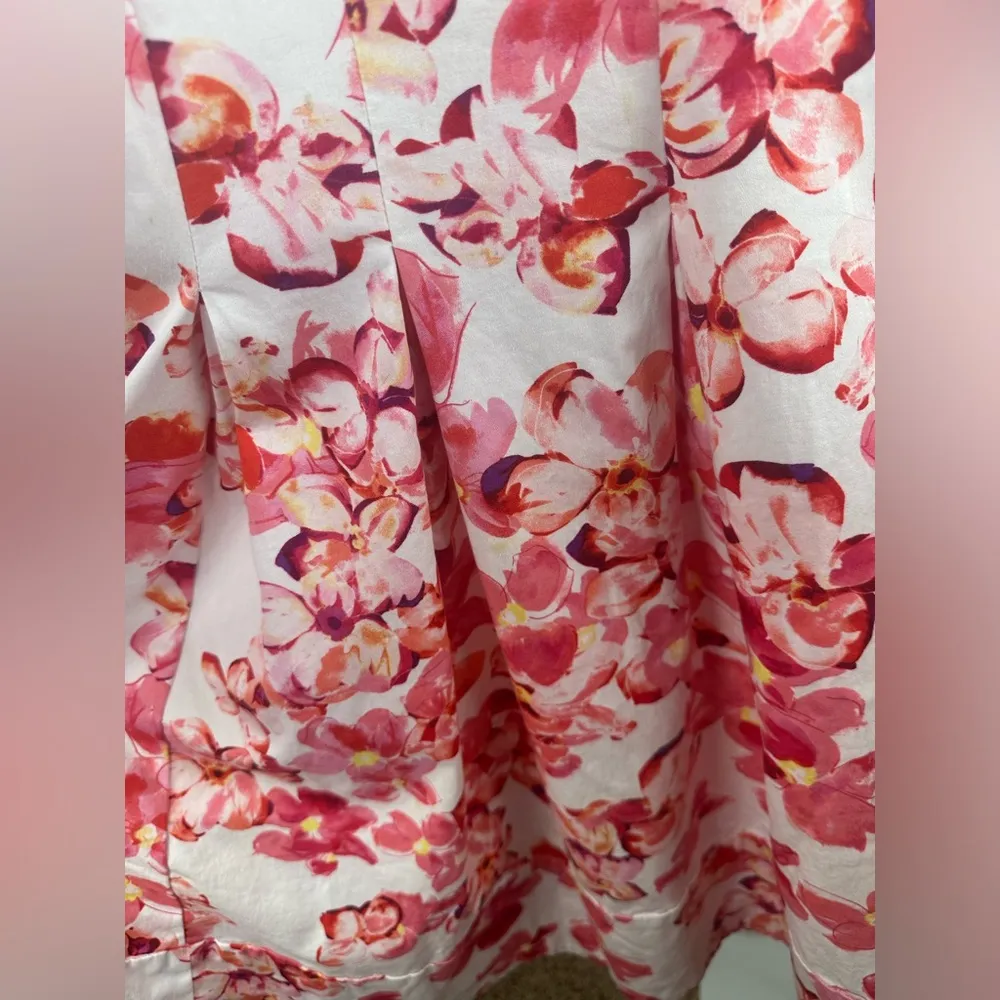 Lauren Ralph Lauren Pink Floral Sleeveless Mid-length Spring Cotton Dress 12 - Image 3