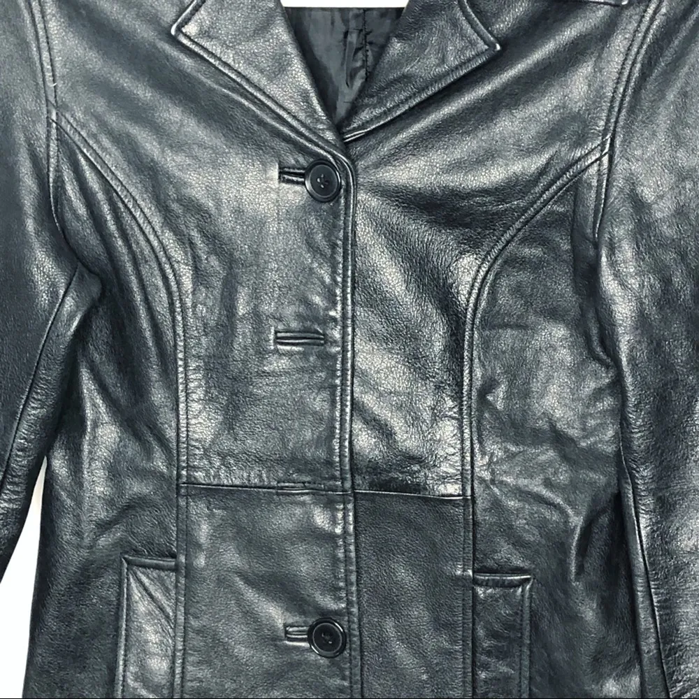 FRYE | Vintage 100% Genuine Leather Coat Sz XS - Image 3