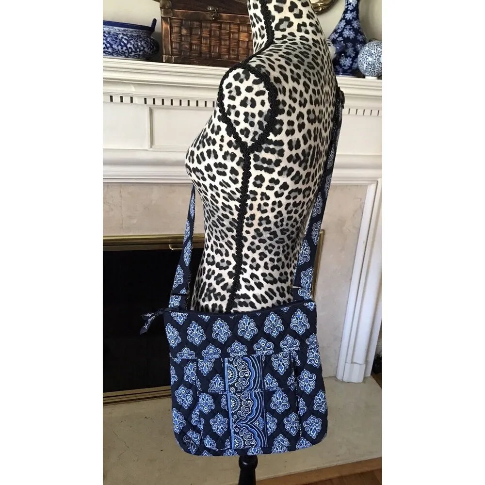 Crossbody Bag Handbag Purse Calypso Blue Zipper Pocket Quilted - Image 8