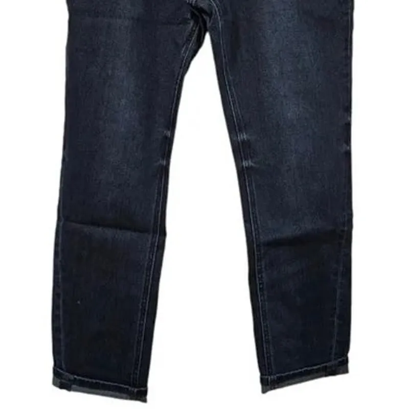 NWT prAna Buxton Mid Rise Button Fly Slim Crop Ankle Boyfriend Jean 6 Dark Blue - Image 11