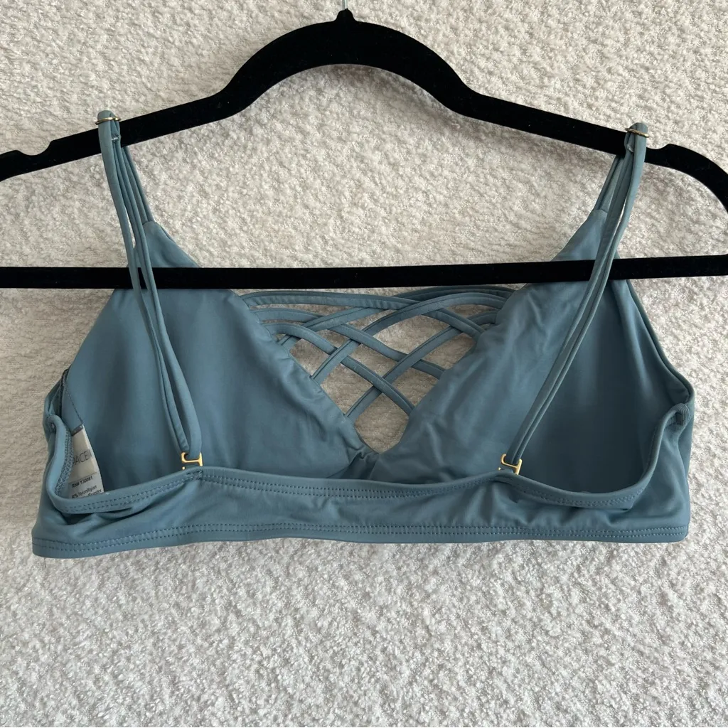 L*Space Women’s‎ Bikini Top Basket Weave Slated Glass Size Large - Image 4