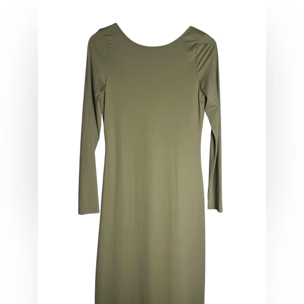 NEW Princess Polly Rain Fire Long Sleeve Maxi Dress Sage Size 6 - Image 3