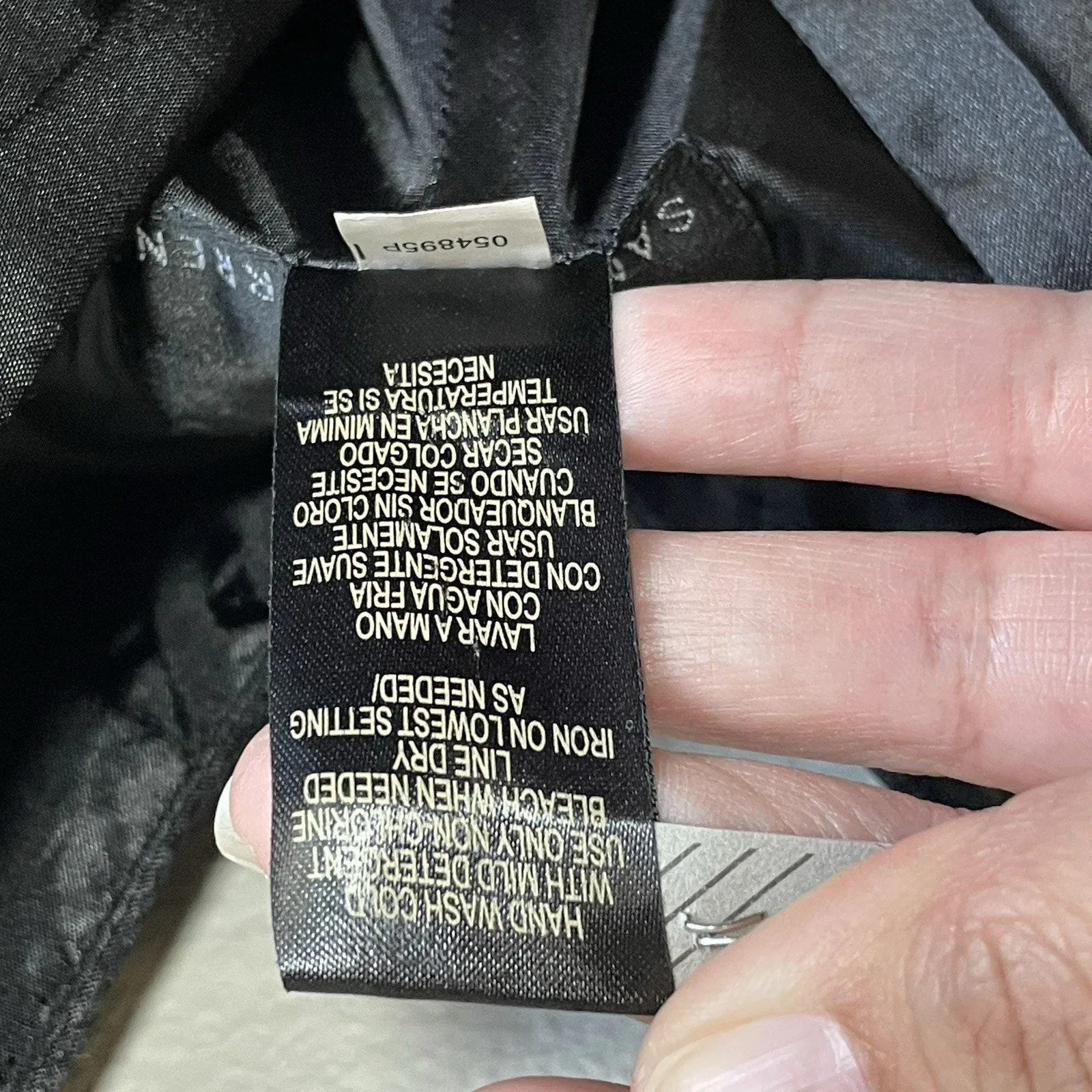 Sandra Darren Dress 14 Petite Black Zip Lined Classic Cocktail Church Sleeveless - Image 6