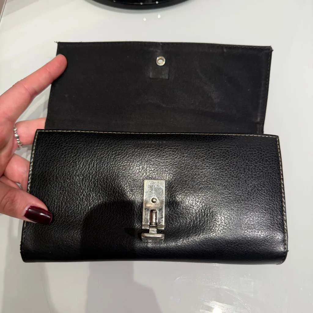 Liz Claiborne Black Leather Wallet - Image 2