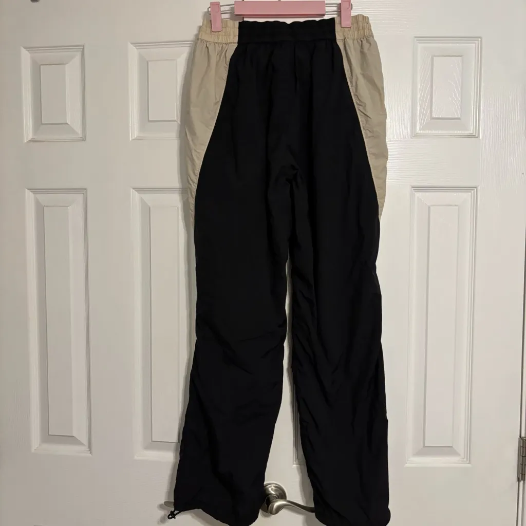 Anine Bing Emerson Joggers Black and Tan - Image 3