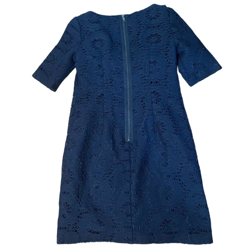 Adrianna Papell Navy Lace Shift G - Image 2