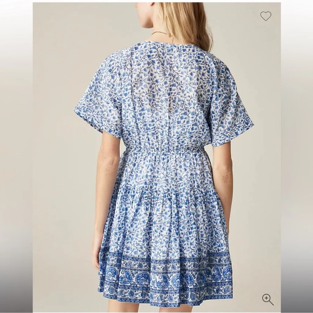 J.Crew Pintuck mini shirtdress in bandana block print - Image 3
