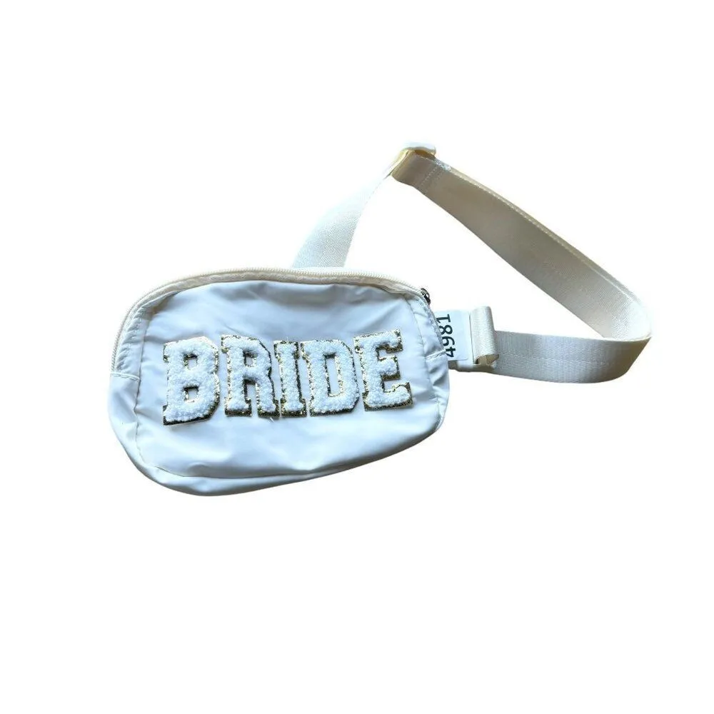 Bride Fanny Pack White Adjustable Belt Bag - Image 3