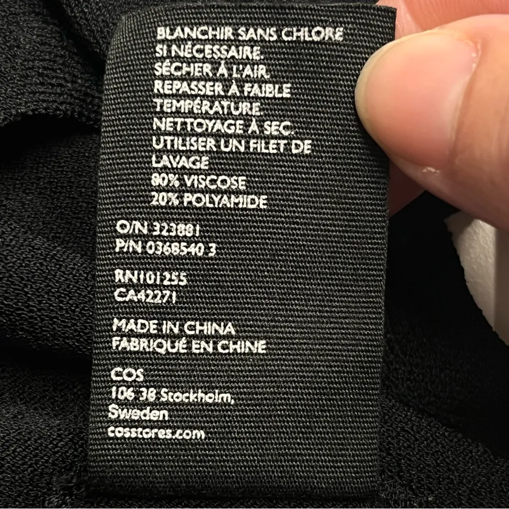 Imperfect COS baby doll top black short sleeve xs women's top cute 90s Y2K style - Image 11