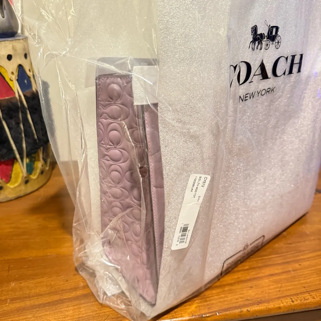 NEW Coach Maggie Tote & Corner Zip Wallet – Jasmine Signature Leather set NWT - Image 11