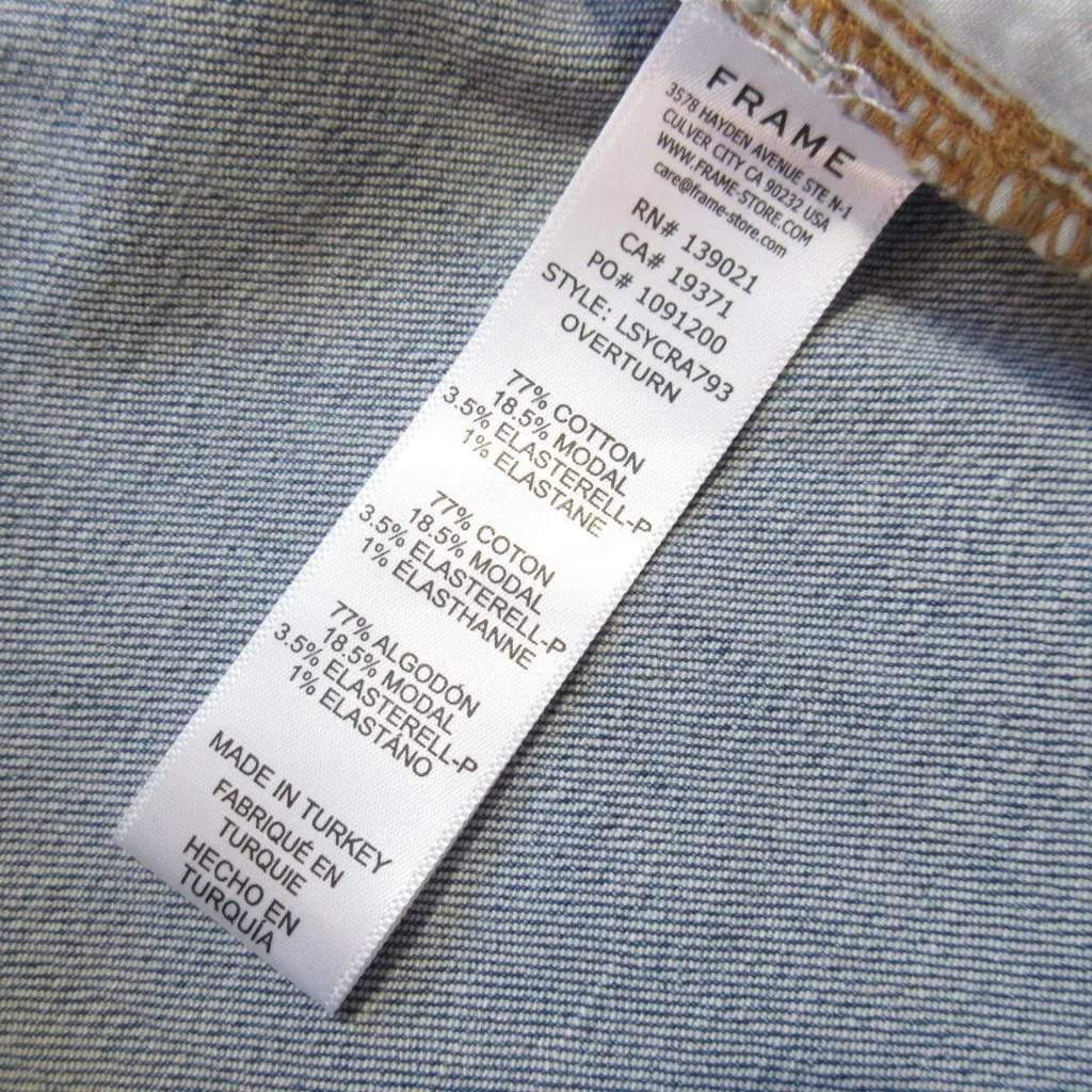 NWT FRAME Le Sylvie Crop in Overturn High Rise Straight Stretch Jeans 30 - Image 6