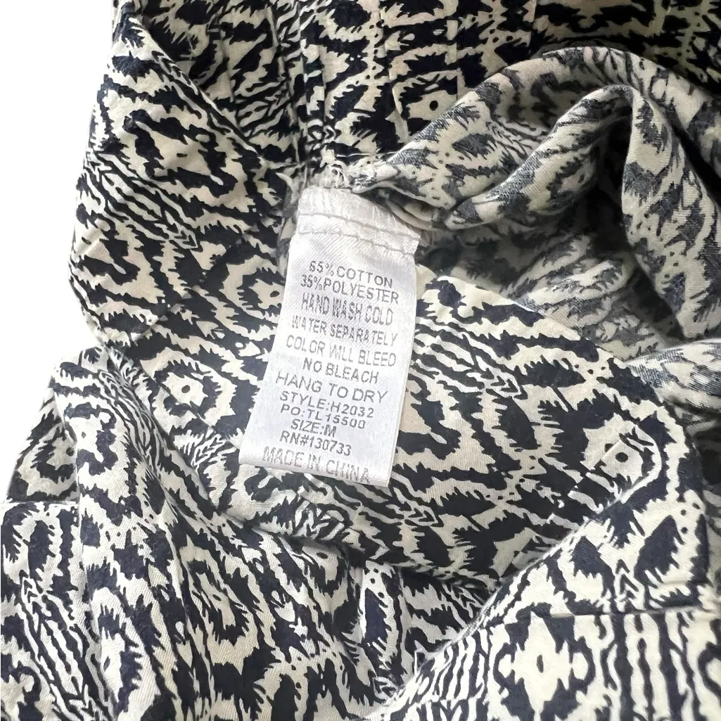 Umgee Black and White Geometric Capris wide leg - Image 3