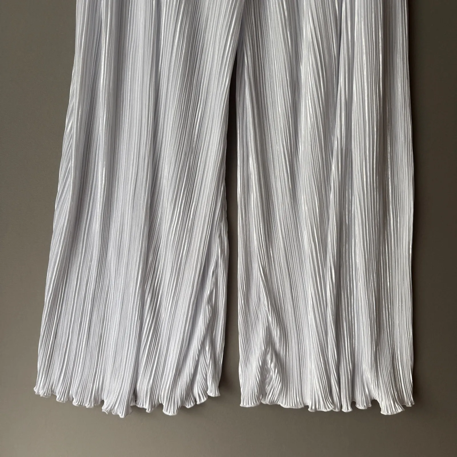 Lucy in the Sky sz XS White boho wide leg pants with slits NWOT‎ - Image 4