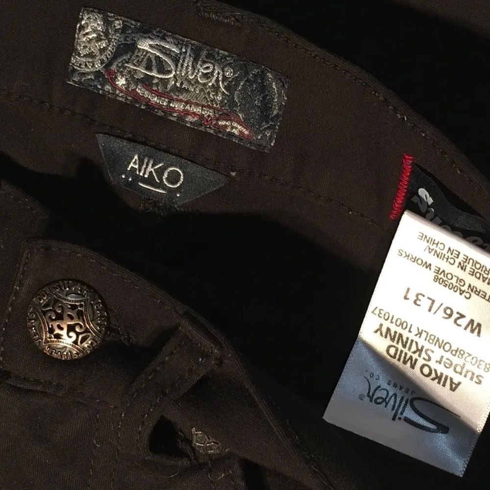 Silver‎ Jean Co - AIKO - Super Skinny - Black - Size 26/31 - 5 Pocket - Image 3