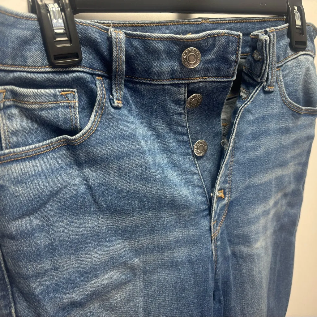 Old Navy High-Waisted Rockstar 360° Stretch Super Skinny Ankle Jeans Size 12 - Image 5