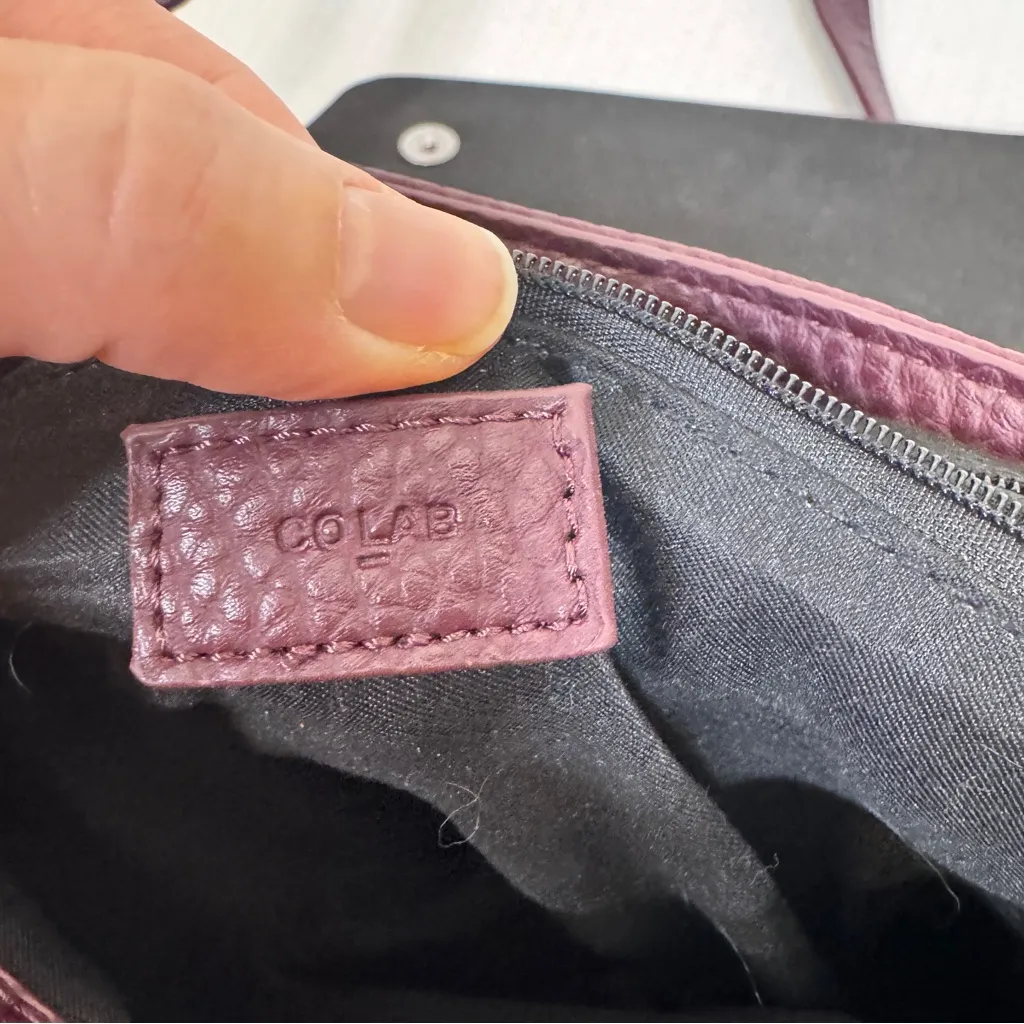 Colab Purple Pebbled Faux Leather Crossbody Bag Boho Handbag Purse Fall - Image 6