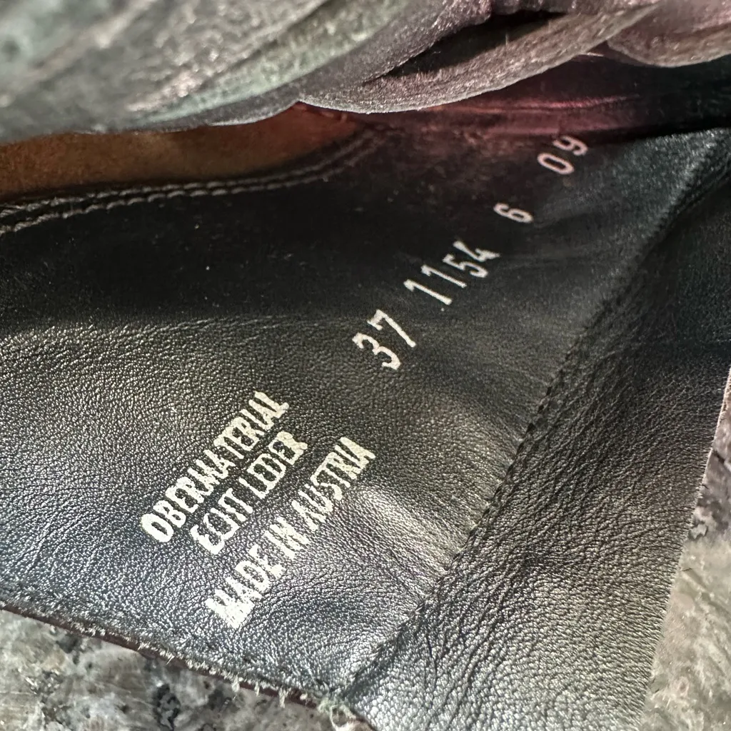 Paul Green Chic Bravo Black Suede Ankle Booties Open Peep Toe Caged Size 6 - Image 5