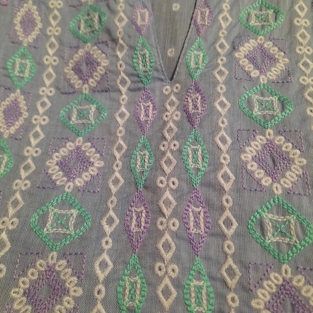 Ruby Rd  Petite Light Blue Blouse Size PS - Image 6