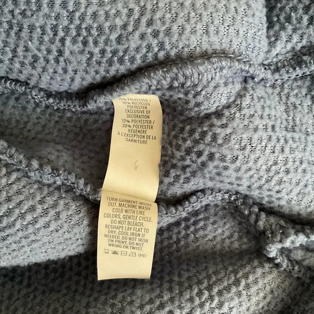 Aerie Quarter Zip Sherpa Pullover Sweater Size XS Blue - Image 5