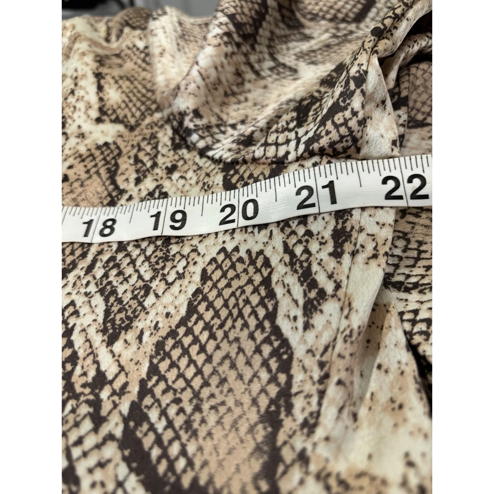 Sweet Lemon Silky Snake Skin High Low Wrap Dress • Size Medium - Image 13