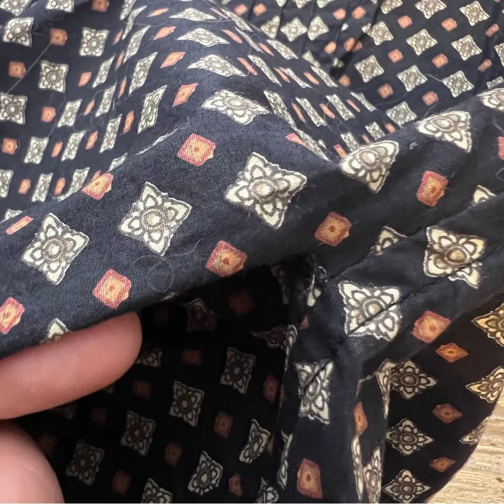 Etoile Isabel Marant tuxedo shirt dress geo pattern sz XS - Image 4