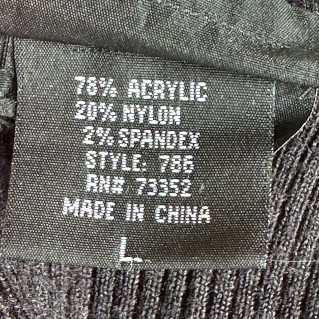 Vintage 90s Y2K It’s Our Time Black Ribbed Tie Front Cardigan Knit Top Sz Large - Image 6