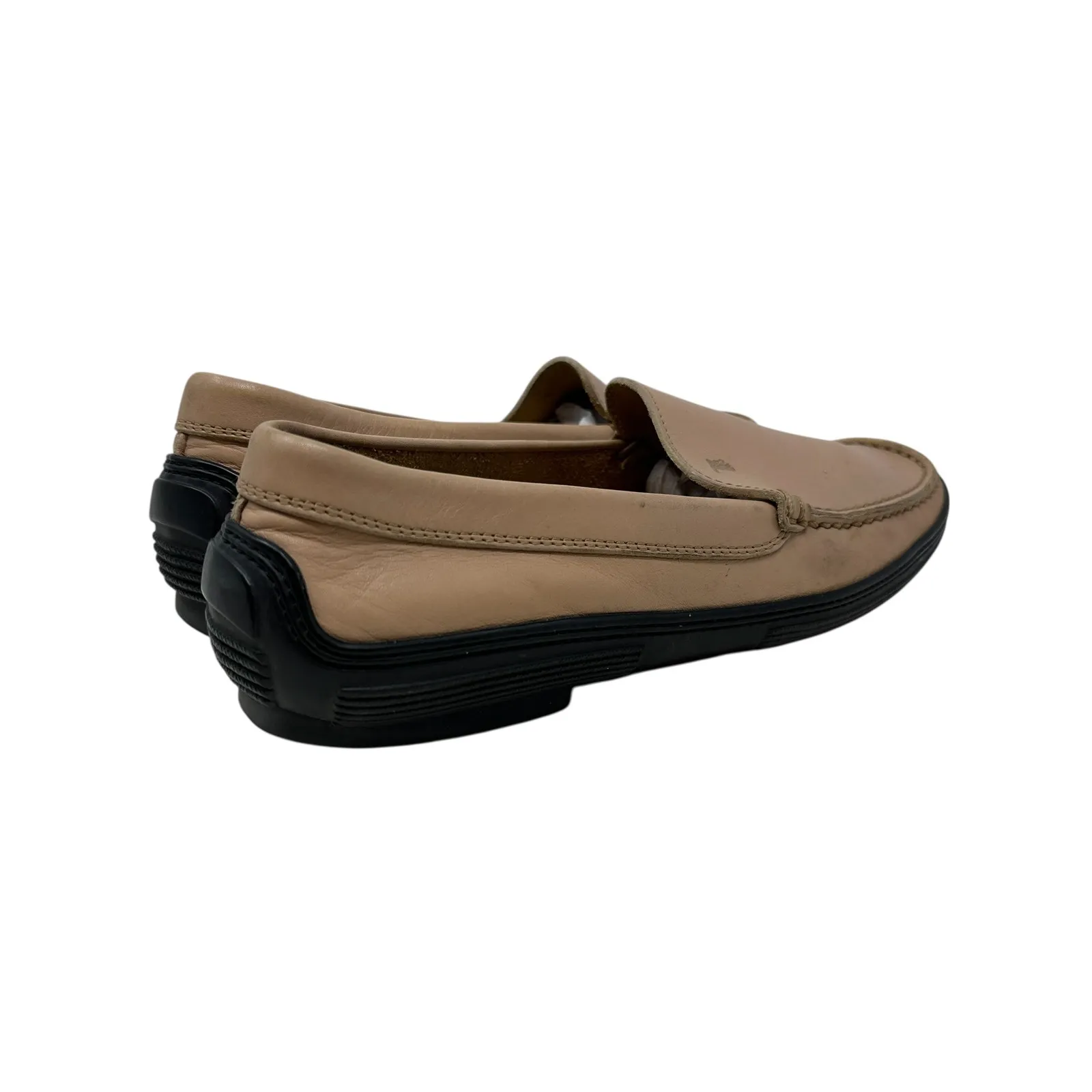 Tod's Driving Loafers Penny‎ Slip On Flats Leather Rubber Beige Size 37 US 7 - Image 8