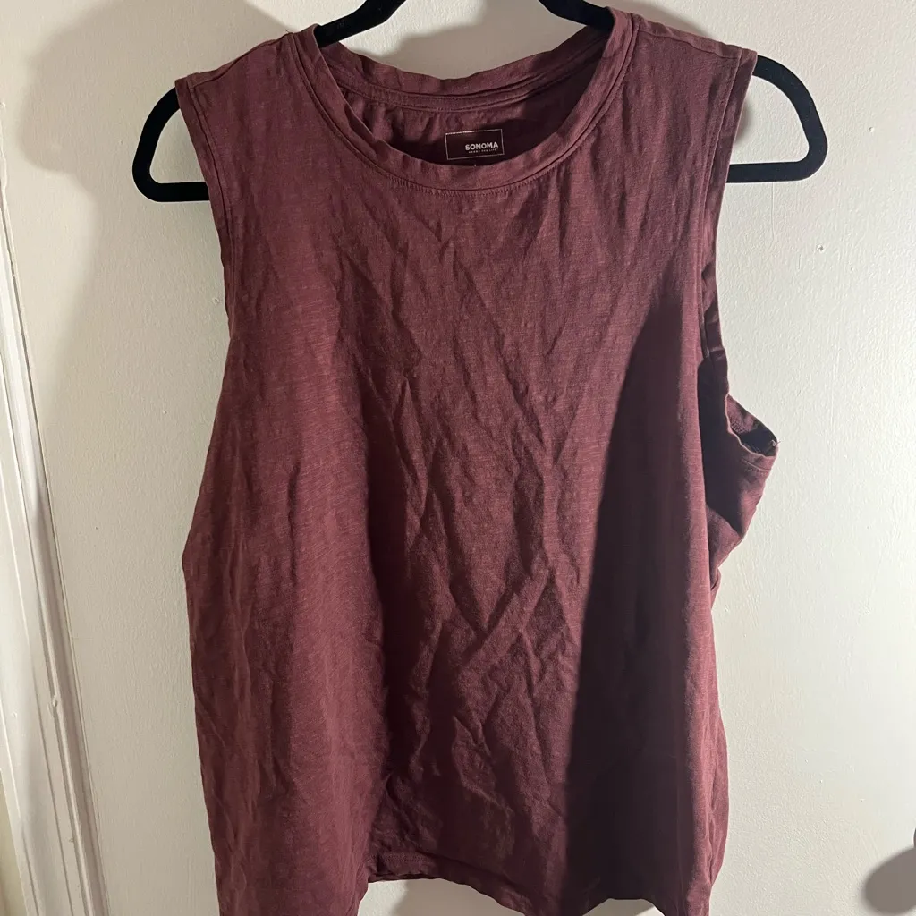 Sonoma Women's Rich Burgundy Tank - Image 2
