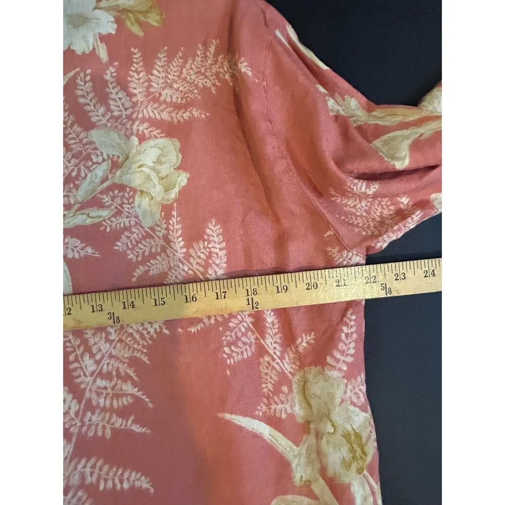 Liz Claiborne Lizsport Linen Blouse Button-Up Size Large Summer Light Fabric - Image 6