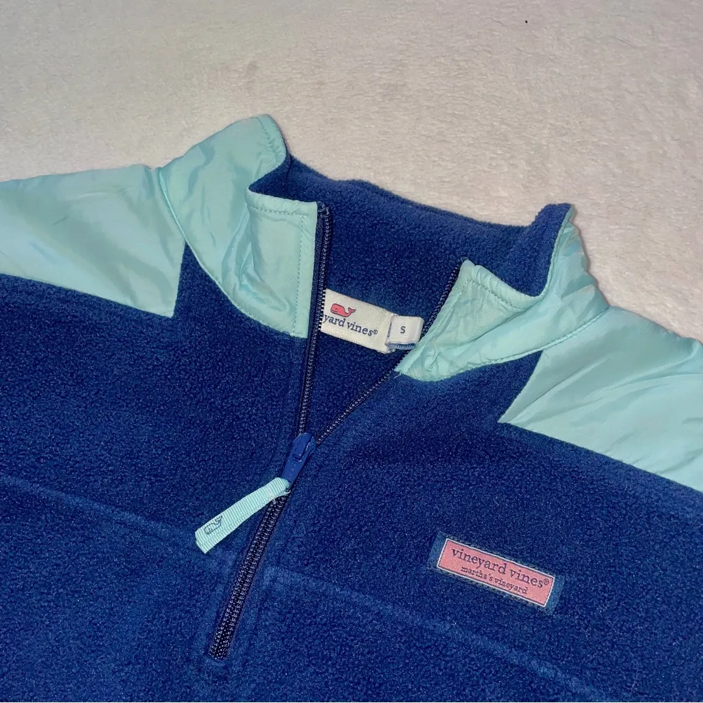 Vineyard Vines Womens  Shep Fleece Pullover Quarter Zip size Small - Image 4