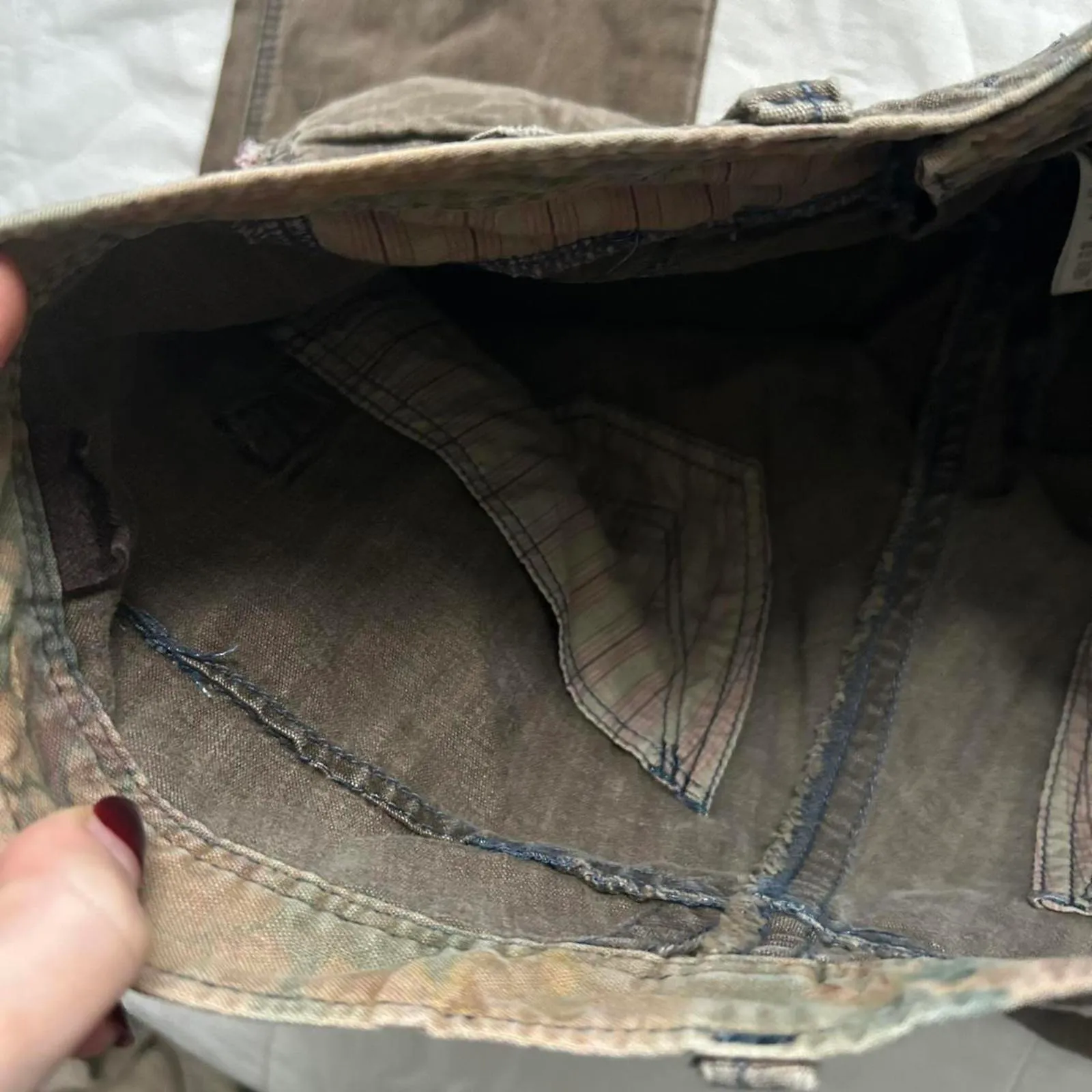 Marithe Francois Girbaud brown patched ripped unique detailing jeans Size 30 - Image 4