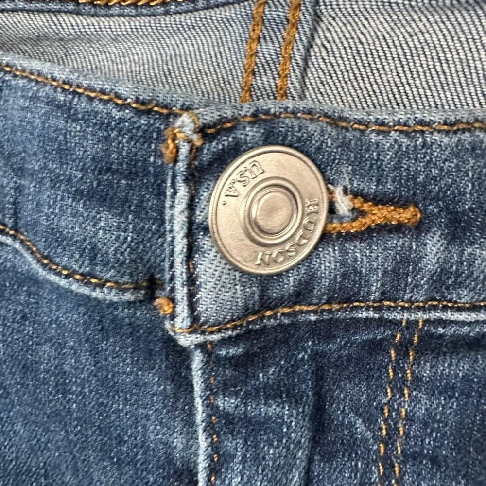 Hudson Womens 30 Blair High Rise Skinny Denim Blue Jeans Jeggings Pockets USA - Image 7