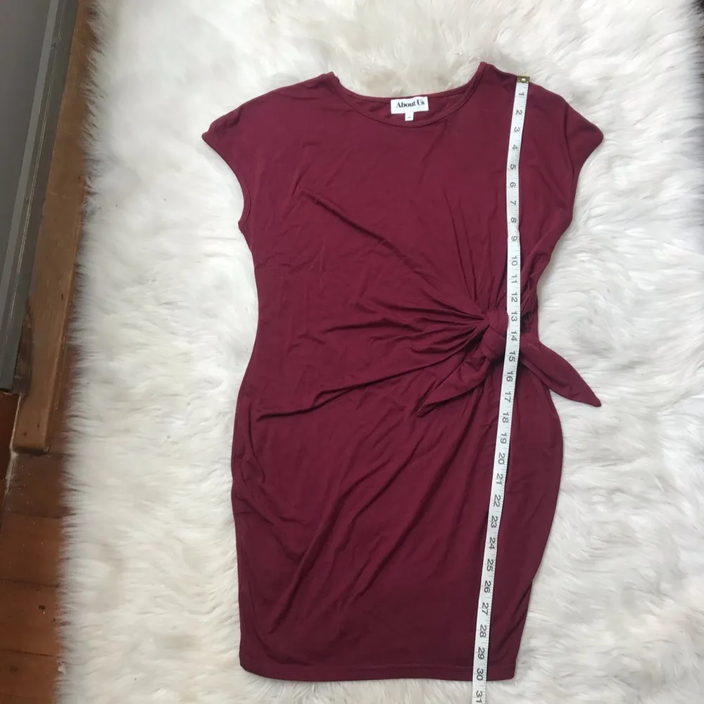About Us Super Soft Tie Waist Holiday Mini Dress - Image 4