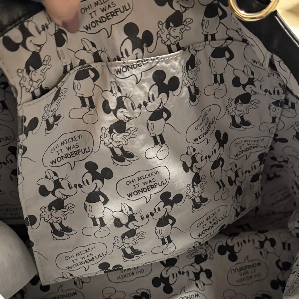 Disney Black Tote Bag with Bow Detail - Image 7