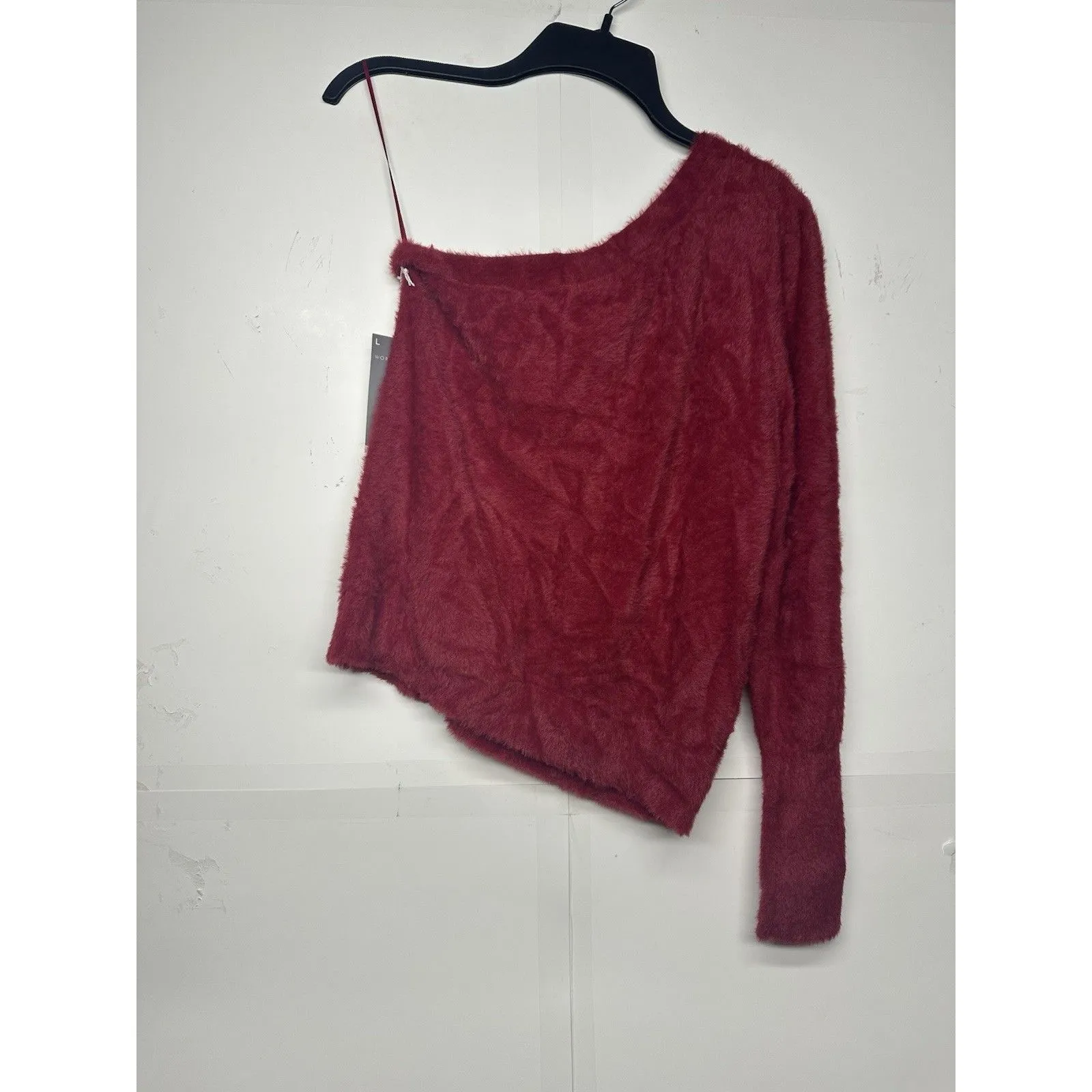 Worthington Women's Large Asymmetrical Neck Long Sleeve Soft Sweater NWT $54 - Image 8