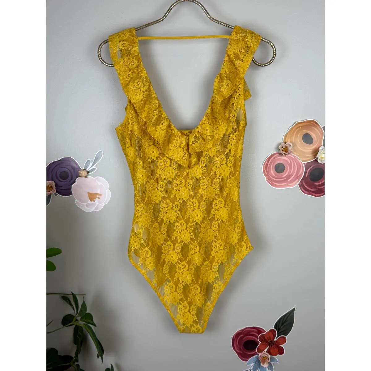 Bleuh Ciel Canary Lace Bodysuit - Size - Medium - Image 3