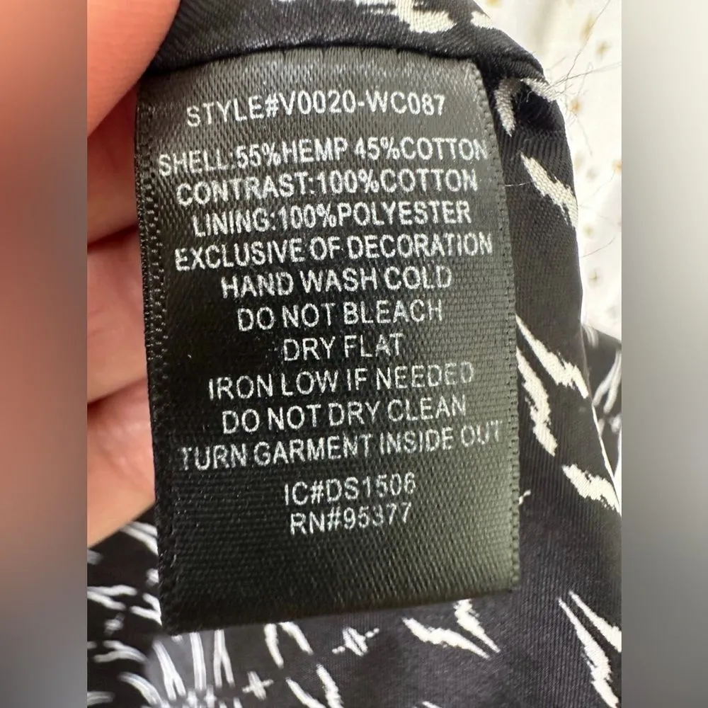 Sanctuary Summer In The City Hemp Cotton Mix Block Embroidered Tapestry Vest XS - Image 5